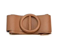 Rings of Elegance Genuine Leather Belt with Decorative Ring*Florence Hot
