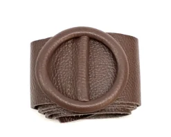 Rings of Elegance Genuine Leather Belt with Decorative Ring*Florence Hot