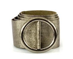 Rings of Elegance Genuine Leather Belt with Decorative Ring*Florence Hot