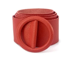 Rings of Elegance Genuine Leather Belt with Decorative Ring*Florence Hot