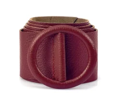 Rings of Elegance Genuine Leather Belt with Decorative Ring*Florence Hot