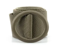 Rings of Elegance Genuine Leather Belt with Decorative Ring*Florence Hot
