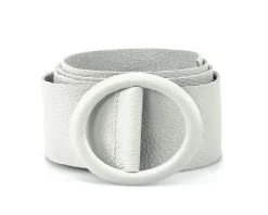 Rings of Elegance Genuine Leather Belt with Decorative Ring*Florence Hot