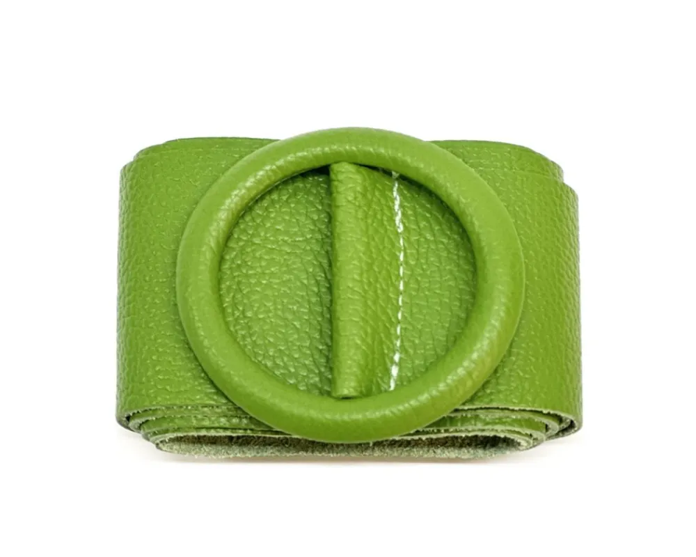 Rings of Elegance Genuine Leather Belt with Decorative Ring*Florence Hot