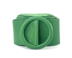 Rings of Elegance Genuine Leather Belt with Decorative Ring*Florence Hot