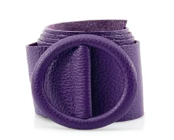 Rings of Elegance Genuine Leather Belt with Decorative Ring*Florence Hot