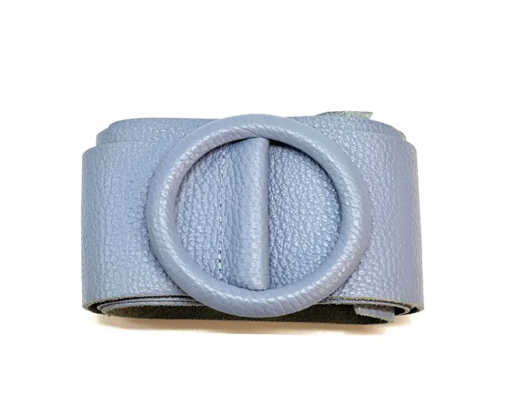 Rings of Elegance Genuine Leather Belt with Decorative Ring*Florence Hot