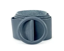 Rings of Elegance Genuine Leather Belt with Decorative Ring*Florence Hot