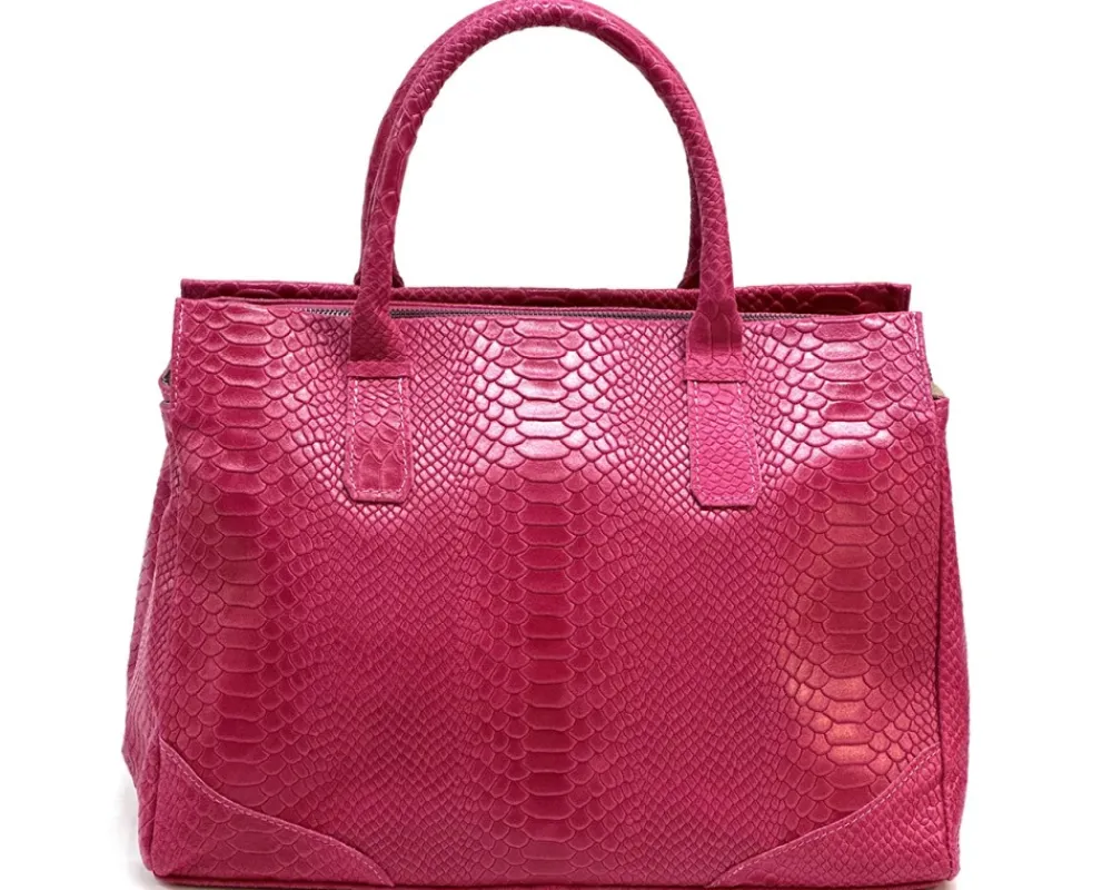 Serpentina Genuine Leather Bag with Python Print*Florence Clearance