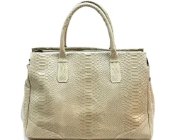 Serpentina Genuine Leather Bag with Python Print*Florence Clearance