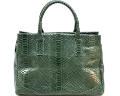 Serpentina Genuine Leather Bag with Python Print*Florence Clearance