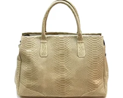 Serpentina Genuine Leather Bag with Python Print*Florence Clearance