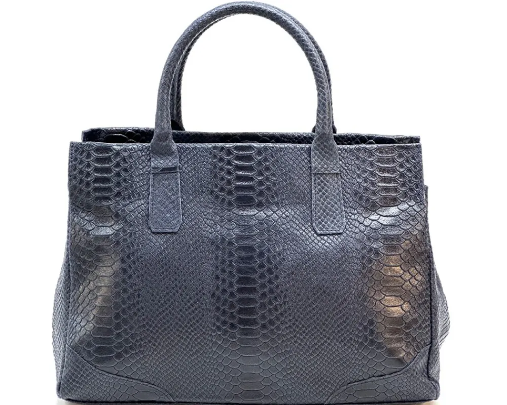 Serpentina Genuine Leather Bag with Python Print*Florence Clearance