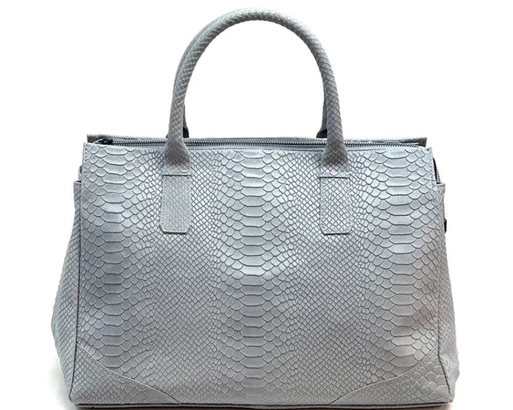 Serpentina Genuine Leather Bag with Python Print*Florence Clearance