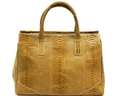 Serpentina Genuine Leather Bag with Python Print*Florence Clearance