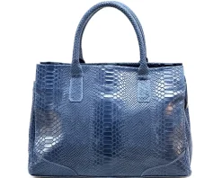 Serpentina Genuine Leather Bag with Python Print*Florence Clearance