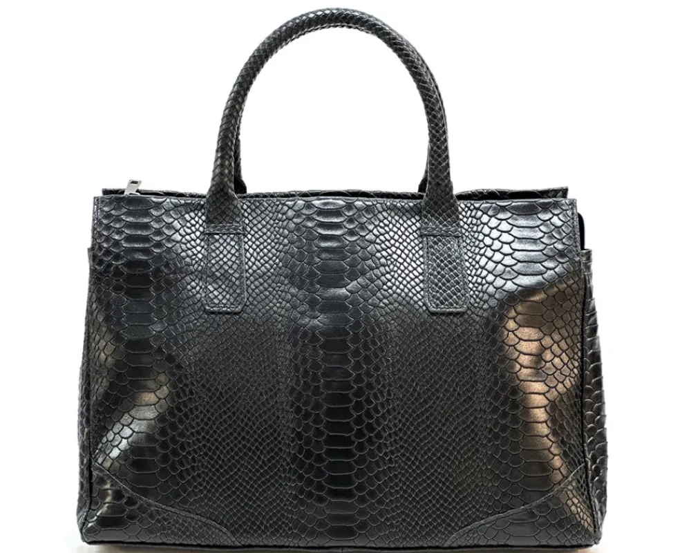 Serpentina Genuine Leather Bag with Python Print*Florence Clearance