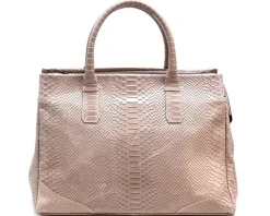 Serpentina Genuine Leather Bag with Python Print*Florence Clearance