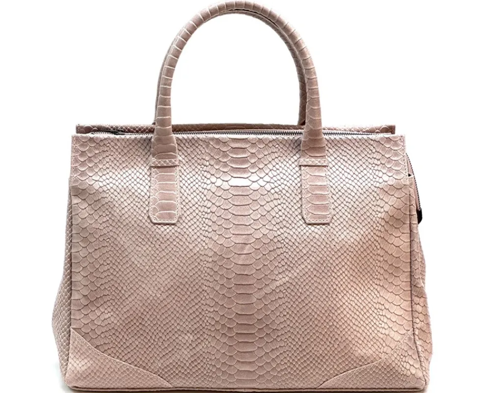 Serpentina Genuine Leather Bag with Python Print*Florence Clearance