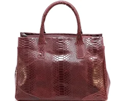 Serpentina Genuine Leather Bag with Python Print*Florence Clearance