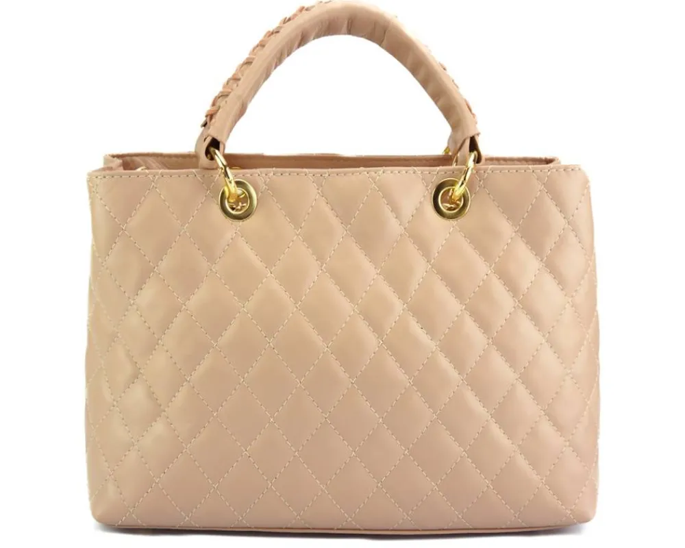 Severa Italian Genuine Leather Quilted Handbag*Florence Best