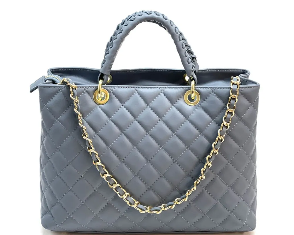 Severa Italian Genuine Leather Quilted Handbag*Florence Best