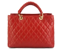 Severa Italian Genuine Leather Quilted Handbag*Florence Best