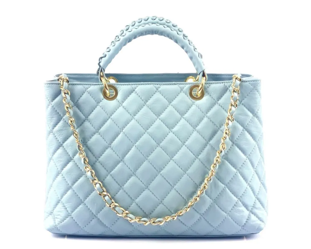Severa Italian Genuine Leather Quilted Handbag*Florence Best