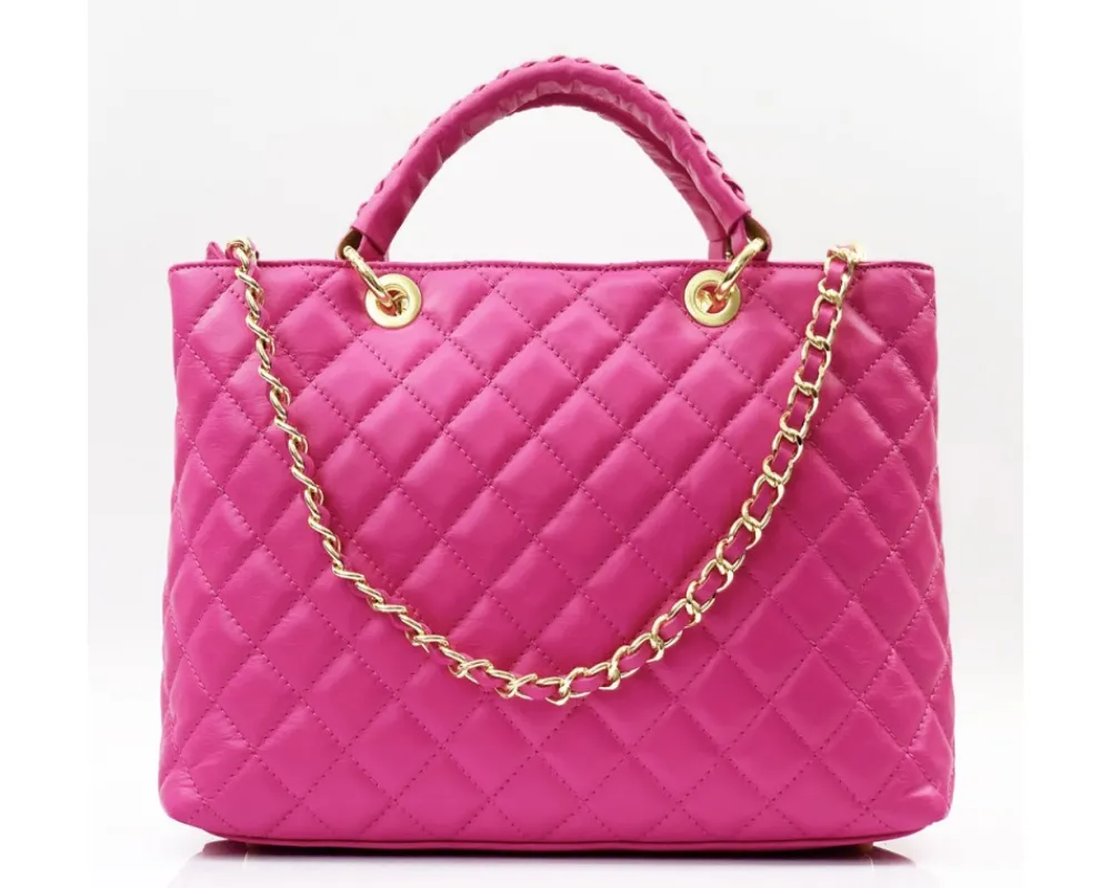 Severa Italian Genuine Leather Quilted Handbag*Florence Best