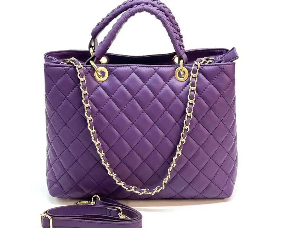 Severa Italian Genuine Leather Quilted Handbag*Florence Best