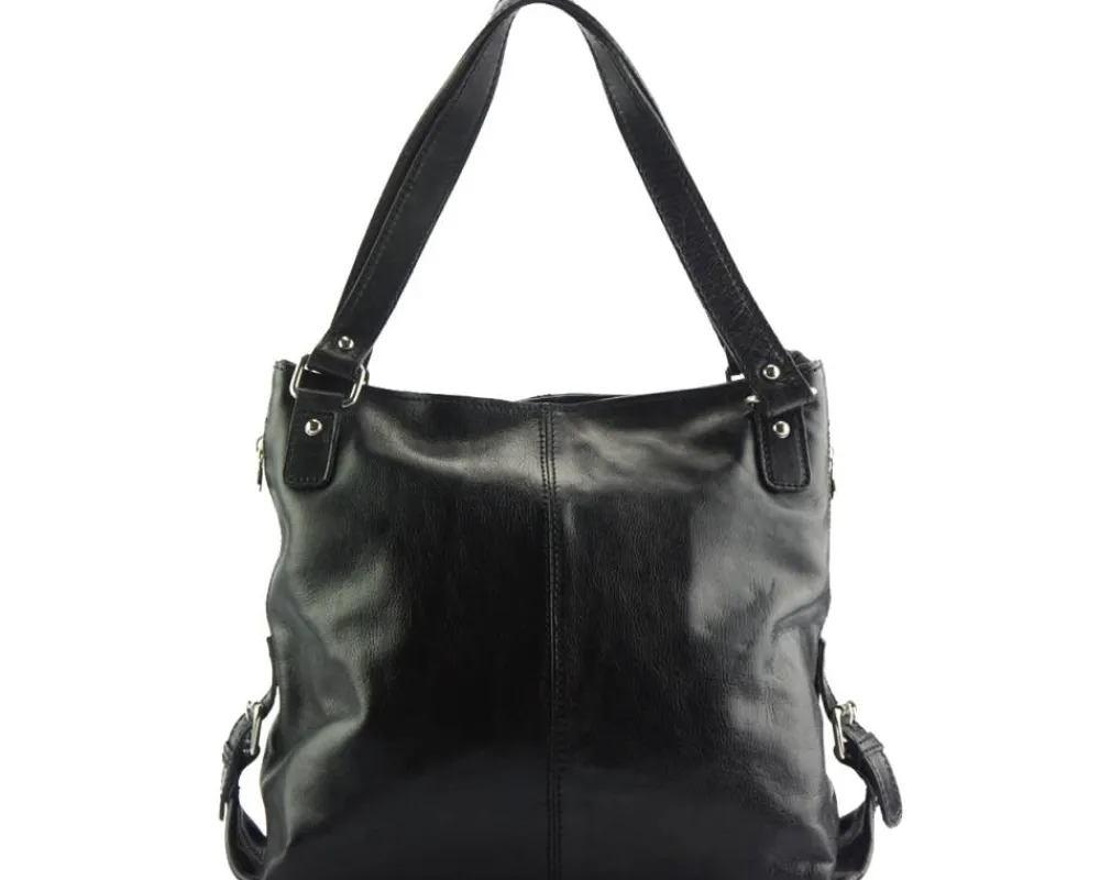 Shopping bag with double handle made of genuine calf leather*Florence Online