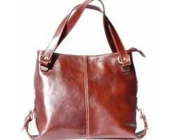 Shopping bag with double handle made of genuine calf leather*Florence Online