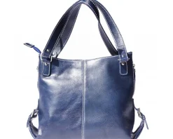 Shopping bag with double handle made of genuine calf leather*Florence Online