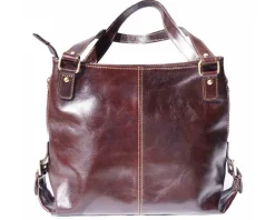 Shopping bag with double handle made of genuine calf leather*Florence Online