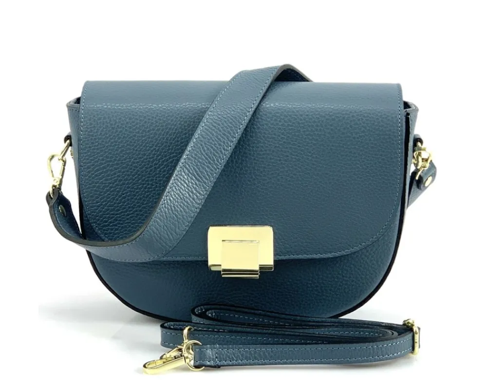Shoulder flap bag Luna by cow leather*Florence Fashion