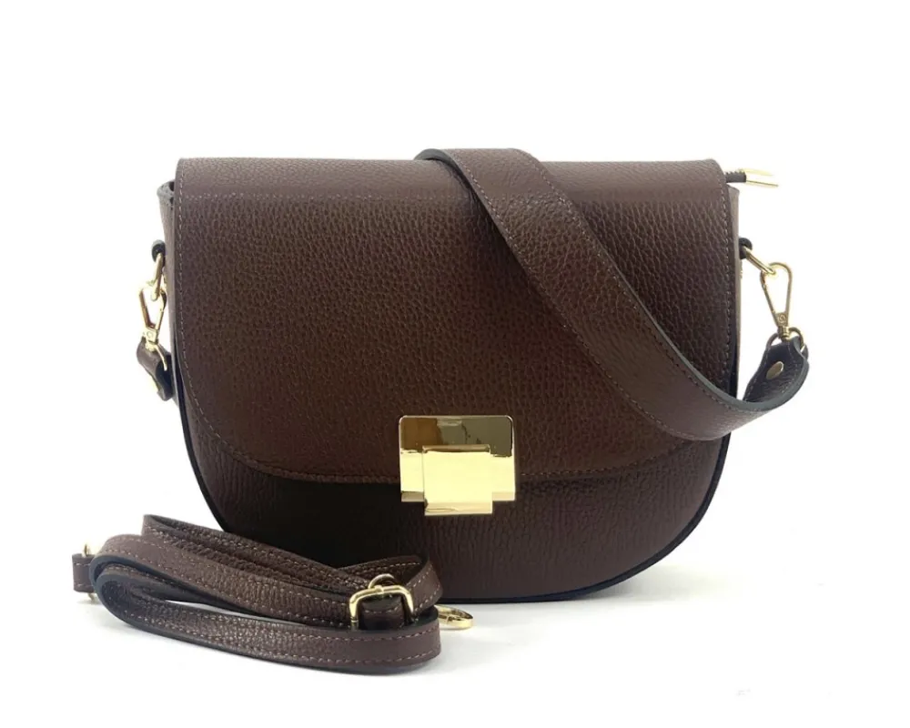 Shoulder flap bag Luna by cow leather*Florence Fashion
