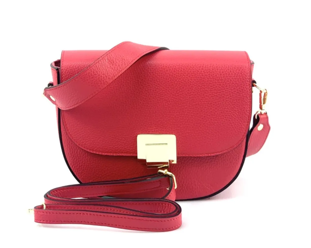 Shoulder flap bag Luna by cow leather*Florence Fashion