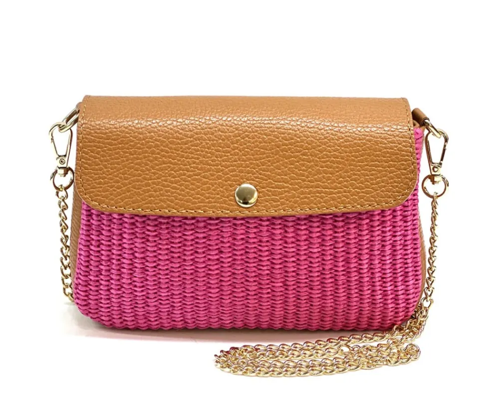 Solea Straw and Leather Clutch & Crossbody Bag*Florence Online