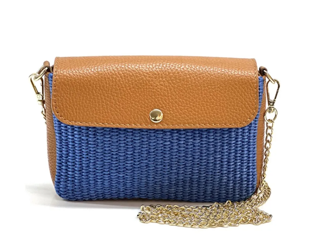 Solea Straw and Leather Clutch & Crossbody Bag*Florence Online