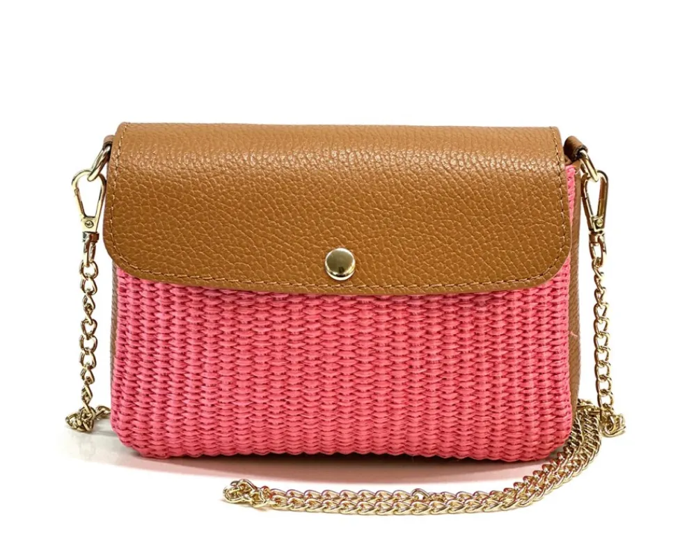 Solea Straw and Leather Clutch & Crossbody Bag*Florence Online
