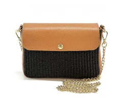 Solea Straw and Leather Clutch & Crossbody Bag*Florence Online