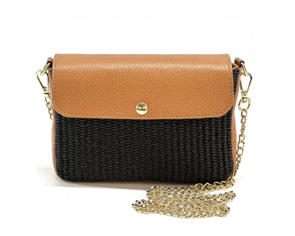 Solea Straw and Leather Clutch & Crossbody Bag*Florence Online