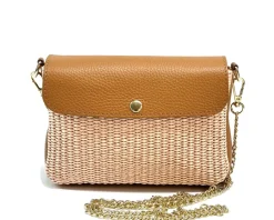 Solea Straw and Leather Clutch & Crossbody Bag*Florence Online