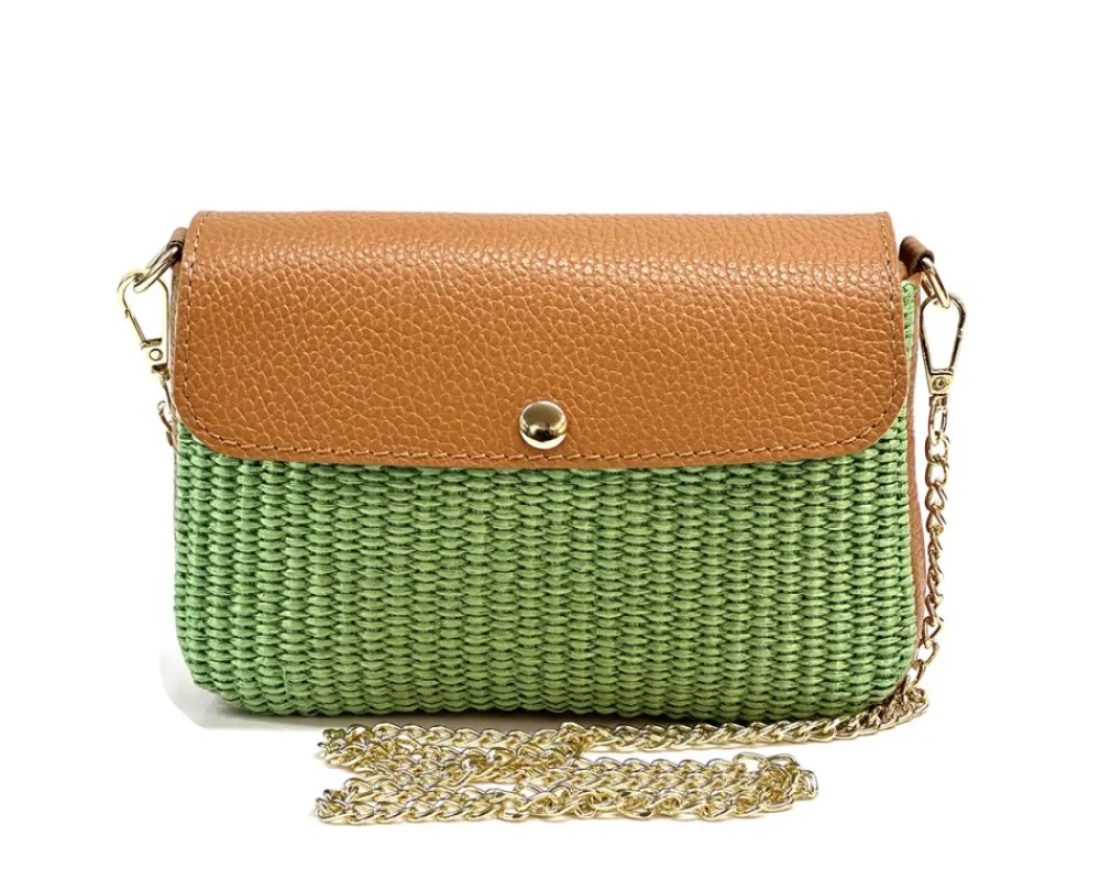 Solea Straw and Leather Clutch & Crossbody Bag*Florence Online