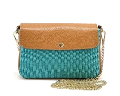 Solea Straw and Leather Clutch & Crossbody Bag*Florence Online