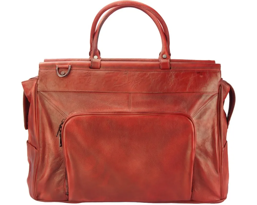 Travel bag Gennaro in vintage leather*Florence Fashion