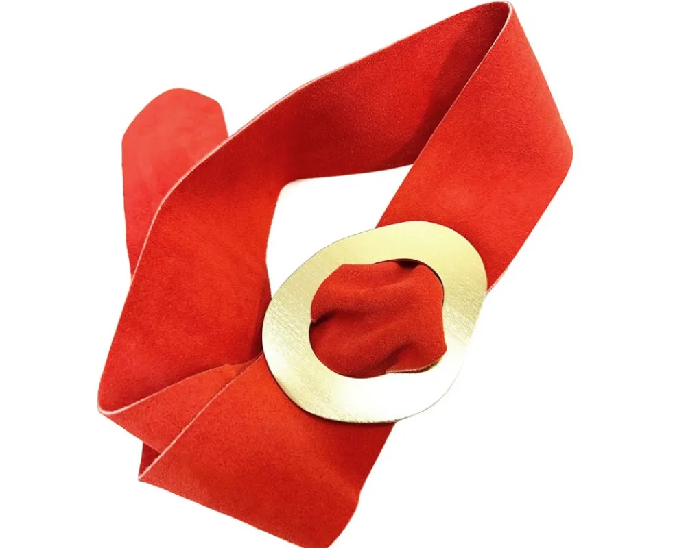 Vortice Suede Leather Belt*Florence Hot